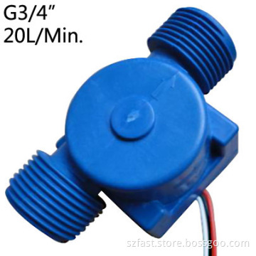 Plastic G3/4" Vertical and Horizontal Direction Flow Sensor (FHS-1P-1T30L-6N)
